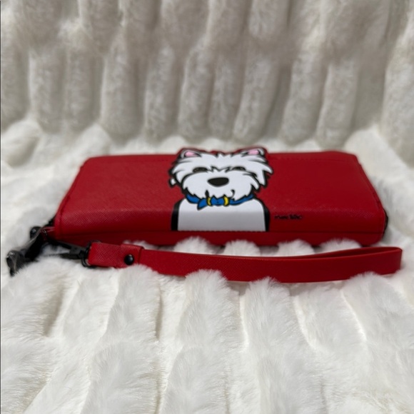 🐰 Marc Tetro Red Westie Dog Accordian Wristlet Wallet - Picture 7 of 8